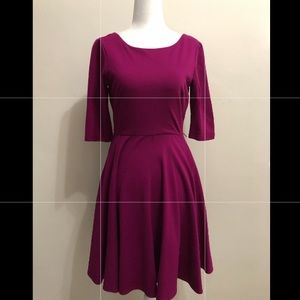 Midi Length Fuscia Dress